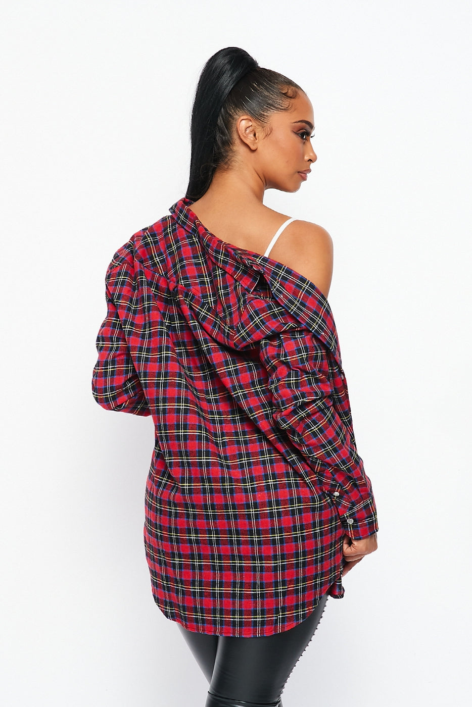 Check On It Oversized Plaid Shirt