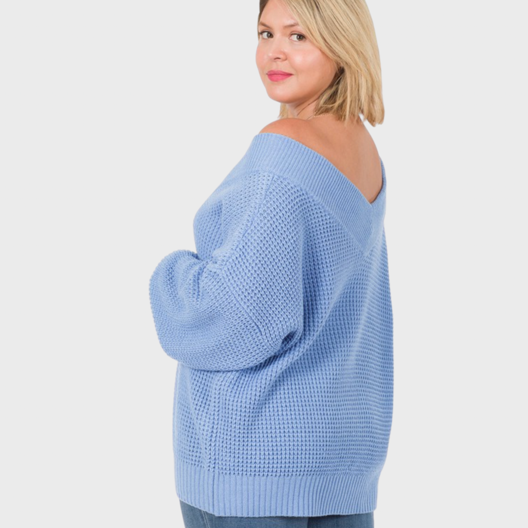 Favorite Girl Double V Sweater