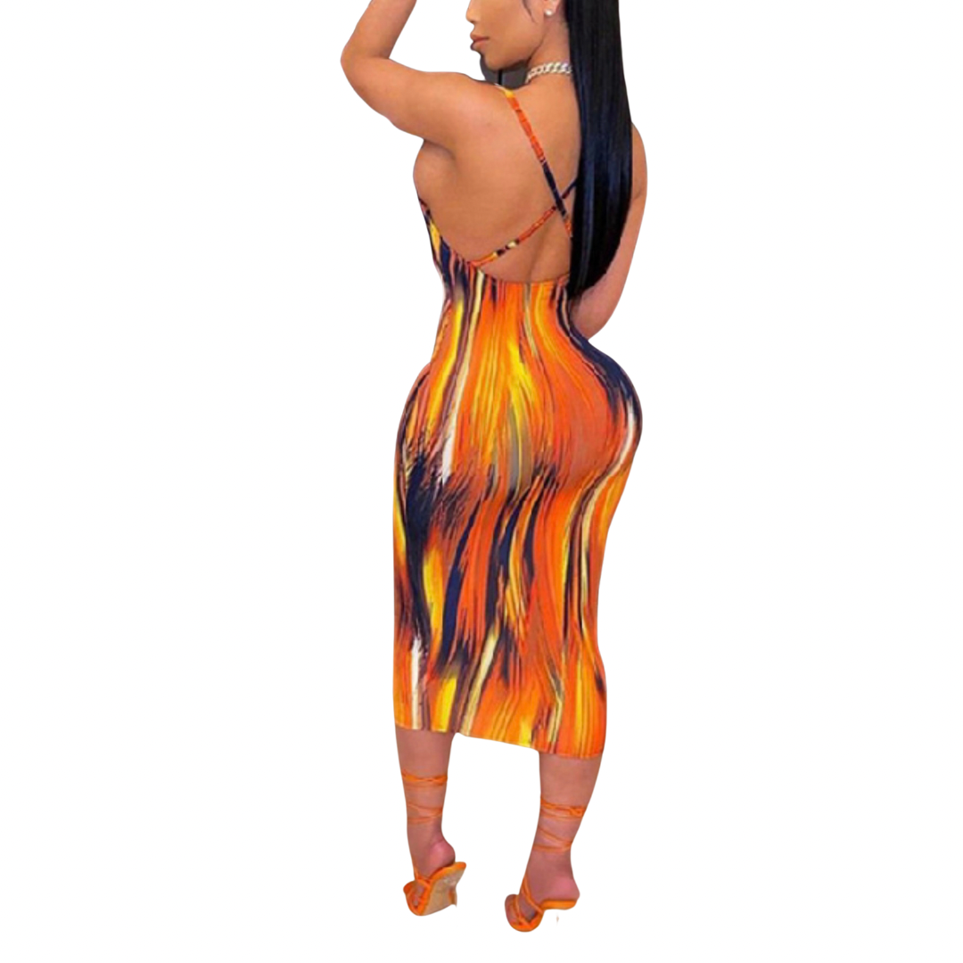 Sunset Midi Bodycon Dress