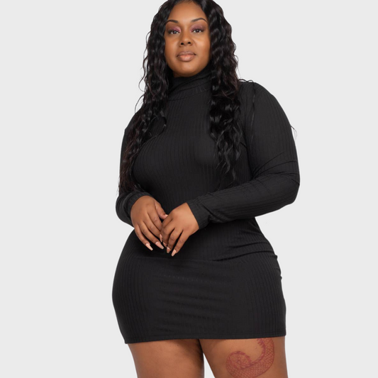 Believe In Me Mock Neck Dress