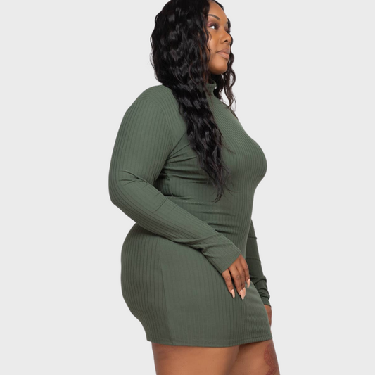 Believe In Me Mock Neck Dress