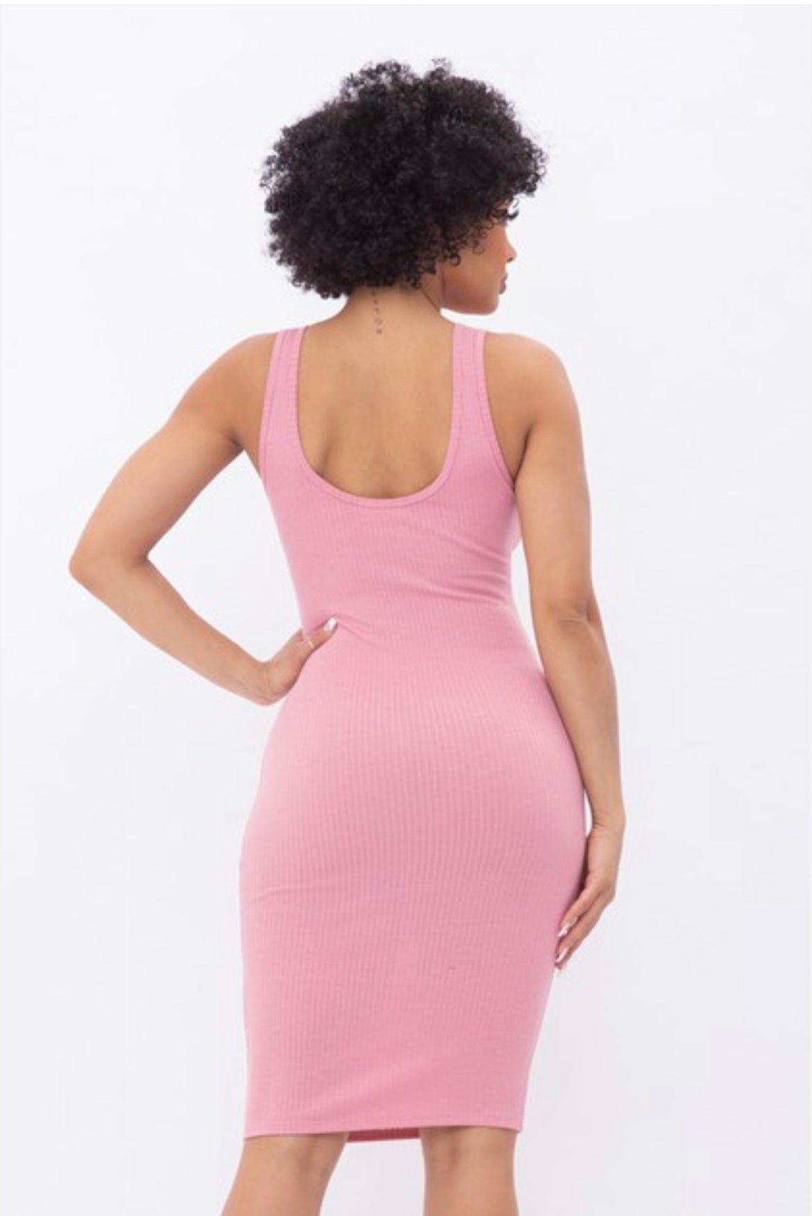 Effortless Ribbed Midi Dress