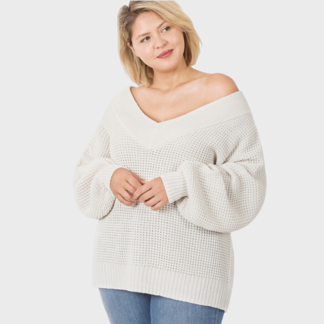 Favorite Girl Double V Sweater