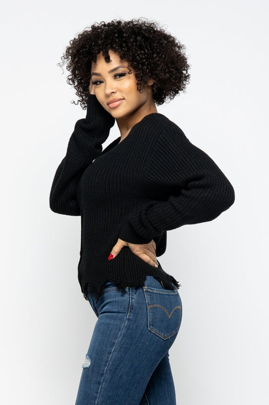 Savage Love Distressed Cardigan