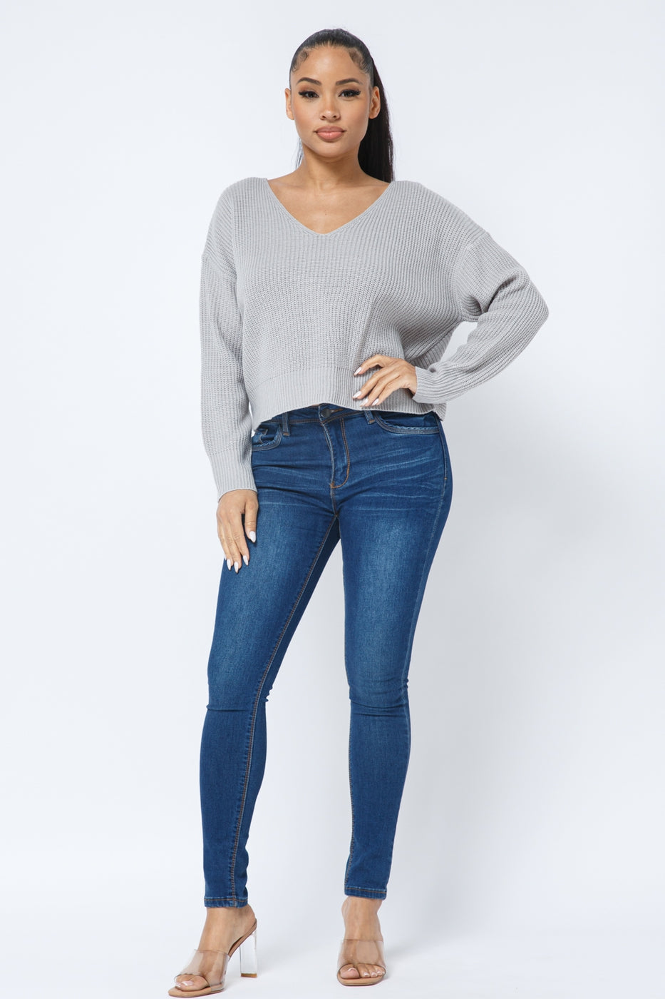 Twisted Truth Open Back Sweater